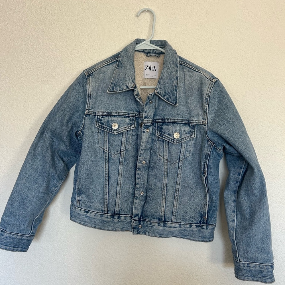 Zara Light Blue Denim Trucker Jacket